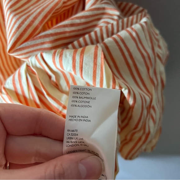 Free People Be Real Mini Dress/Tunic in Rust Stripe Size Small - Picture 12 of 13